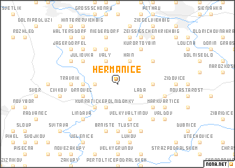 map of Heřmanice