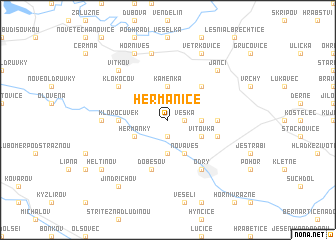 map of Heřmanice