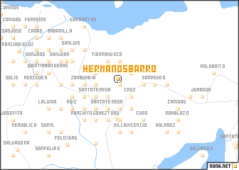 map of Hermanos Barro