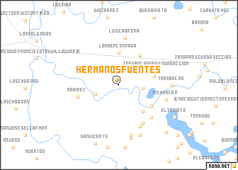 map of Hermanos Fuentes