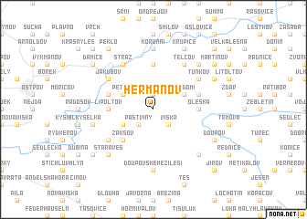 map of Heřmanov