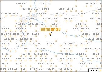 map of Heřmanov