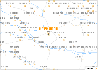 map of Heřmanov
