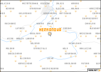 map of Hermanowa