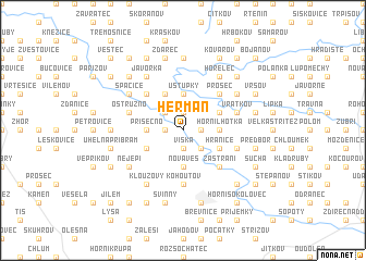 map of Heřmaň