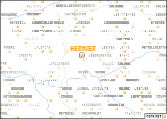 map of Hermier