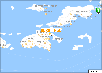 map of Hermitage