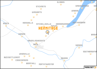 map of Hermitage