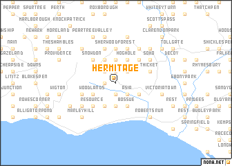 map of Hermitage