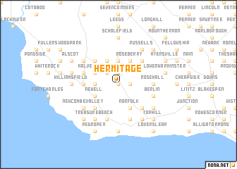 map of Hermitage