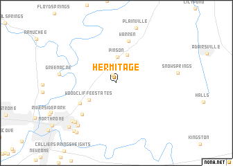 map of Hermitage