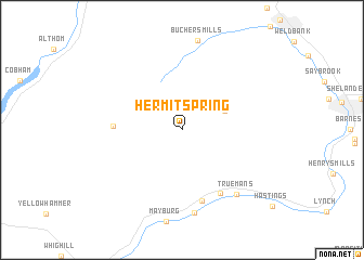 map of Hermit Spring