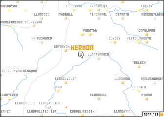 map of Hermon