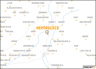 map of Hernádcéce