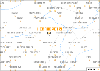 map of Hernádpetri