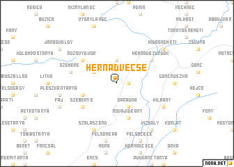 map of Hernádvécse