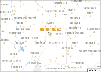 map of Hernández