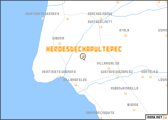 map of Héroes de Chapultepec