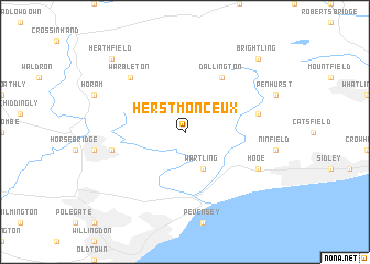 map of Herstmonceux