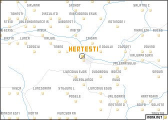 map of Herţeşti