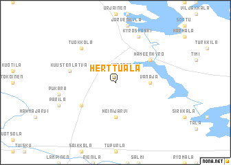 map of Herttuala