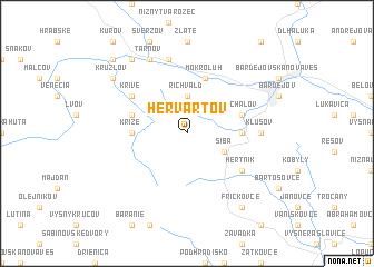 map of Hervartov