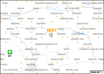 map of Héry