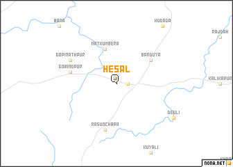 map of Hesāl