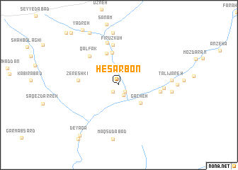 map of Ḩeşār Bon