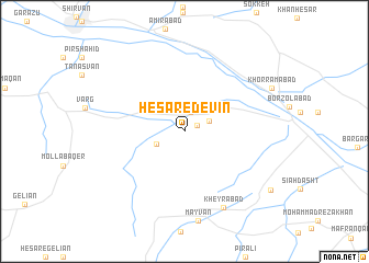 map of Ḩeşār-e Devīn