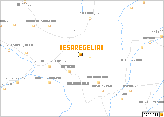 map of Ḩeşār-e Gelīān