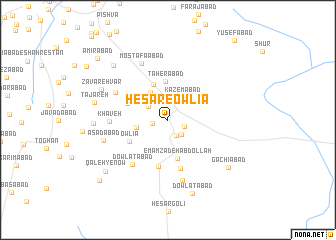 map of Ḩeşār-e Owlīā