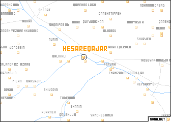 map of Ḩeşār-e Qājār