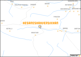 map of Ḩeşār-e Shāh Verdī Khān