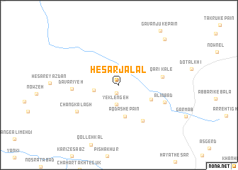 map of Ḩeşār Jalāl