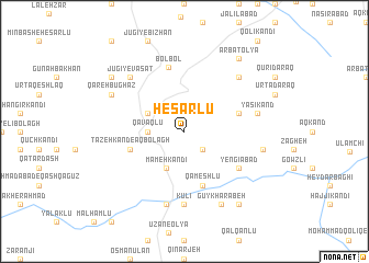 map of Ḩeşārlū