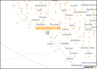 map of Ḩeşār Mehtar