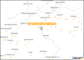 map of Ḩeşār Qareh Bāghī