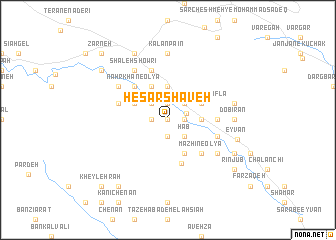 map of Ḩeşār Shāveh