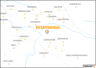 map of Ḩeşār Shīneh