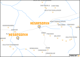 map of Hesār Sorkh