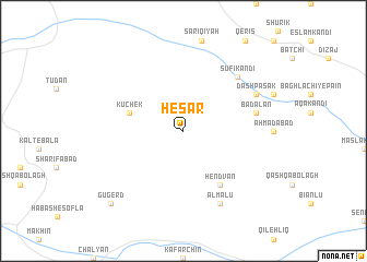 map of Ḩeşār