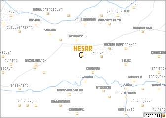map of Ḩeşār