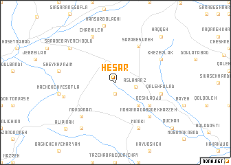 map of Ḩeşār