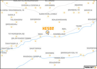 map of Ḩeşār