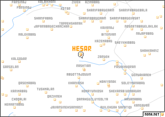 map of Ḩeşār