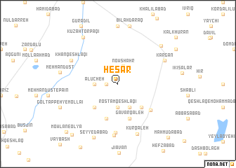 map of Ḩeşā r