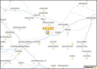 map of Ḩeşār