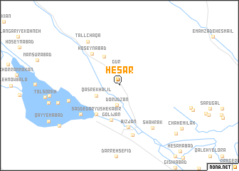 map of Ḩeşār