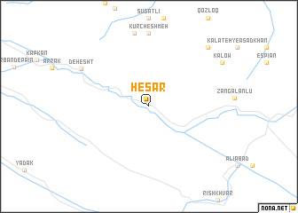 map of Ḩeşār